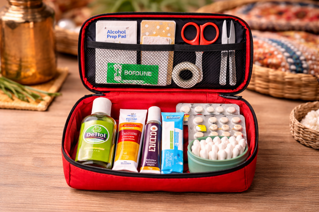 Small travel first aid kit