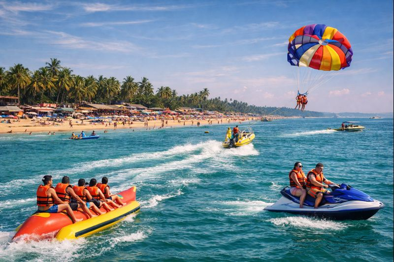 Water sports at Baga Beach Goa